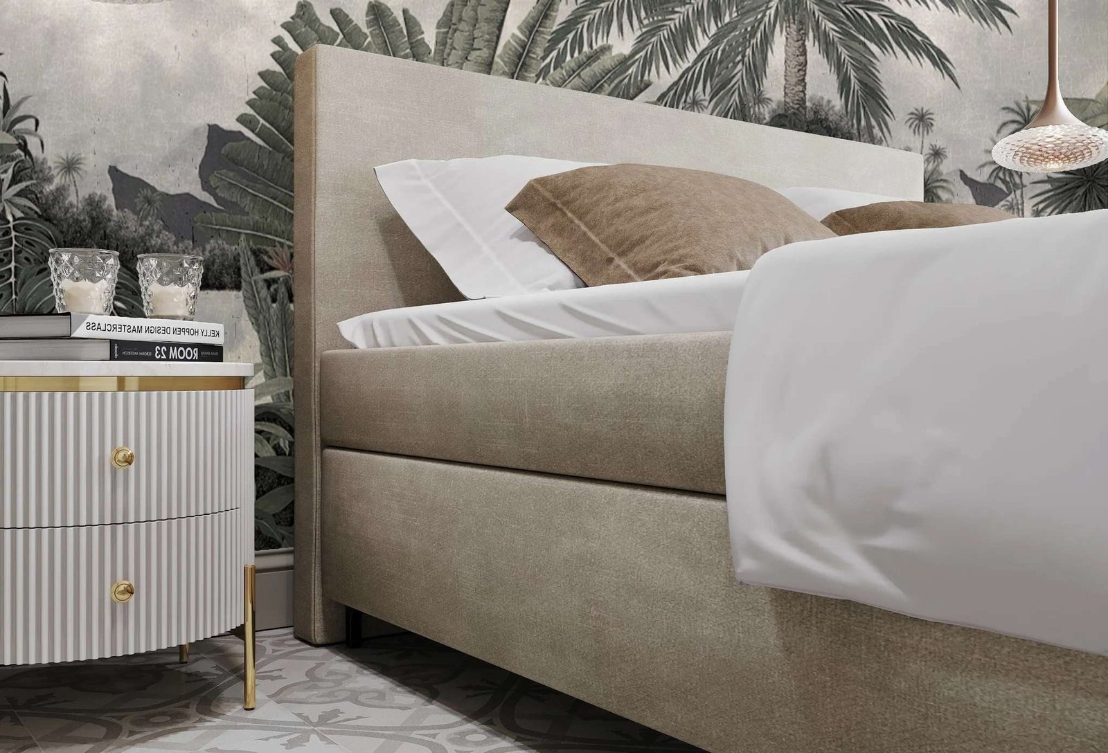 Boxspring Breda zij aanzicht ingezoomd